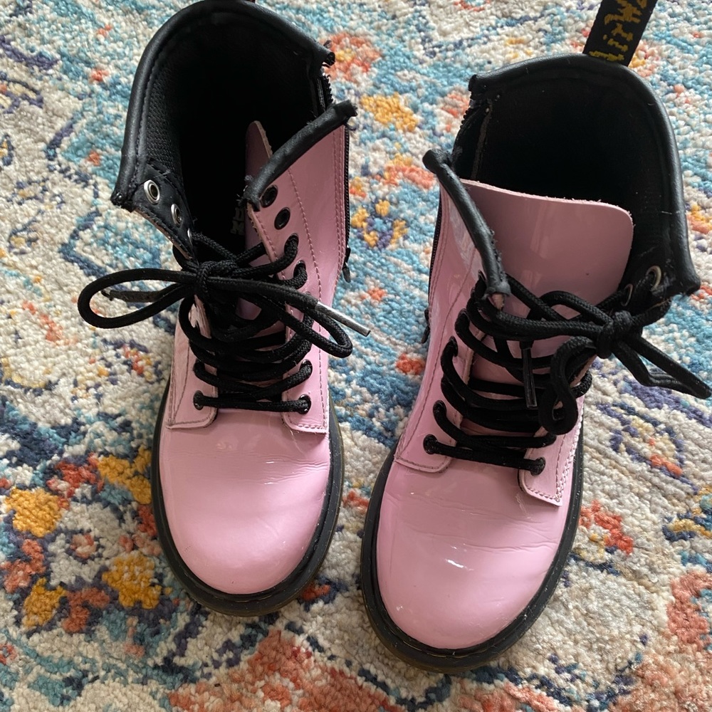 Girls Pink Patent Dr Martens size 13